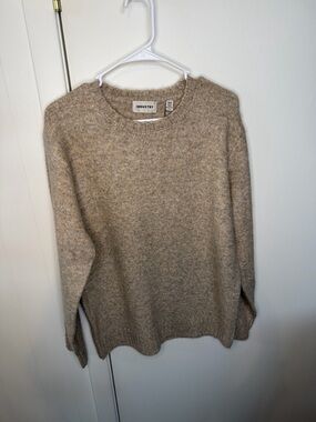 Industry Textured Crewneck Sweater in Heather Taupe